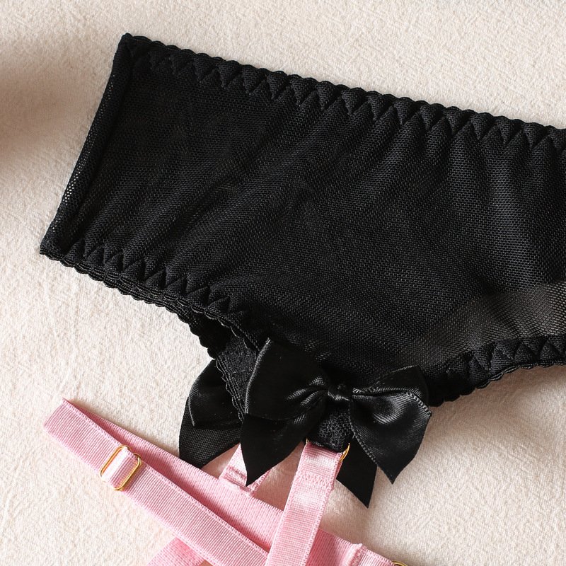 Women's Fashion Bow Bra Three Piece Set - Imagem 6